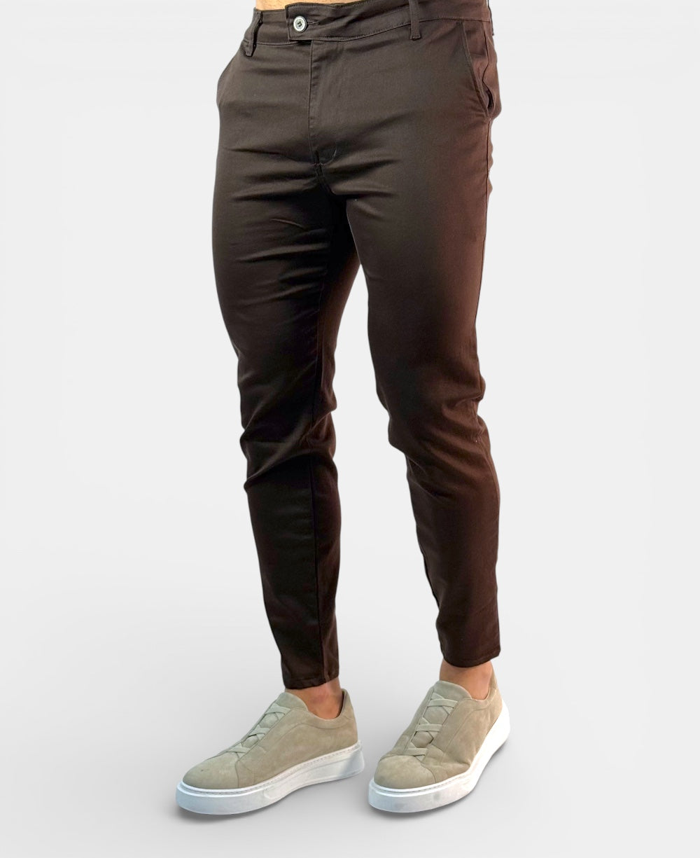Calça Alfaiataria Café Masculina Skinny - Truehero