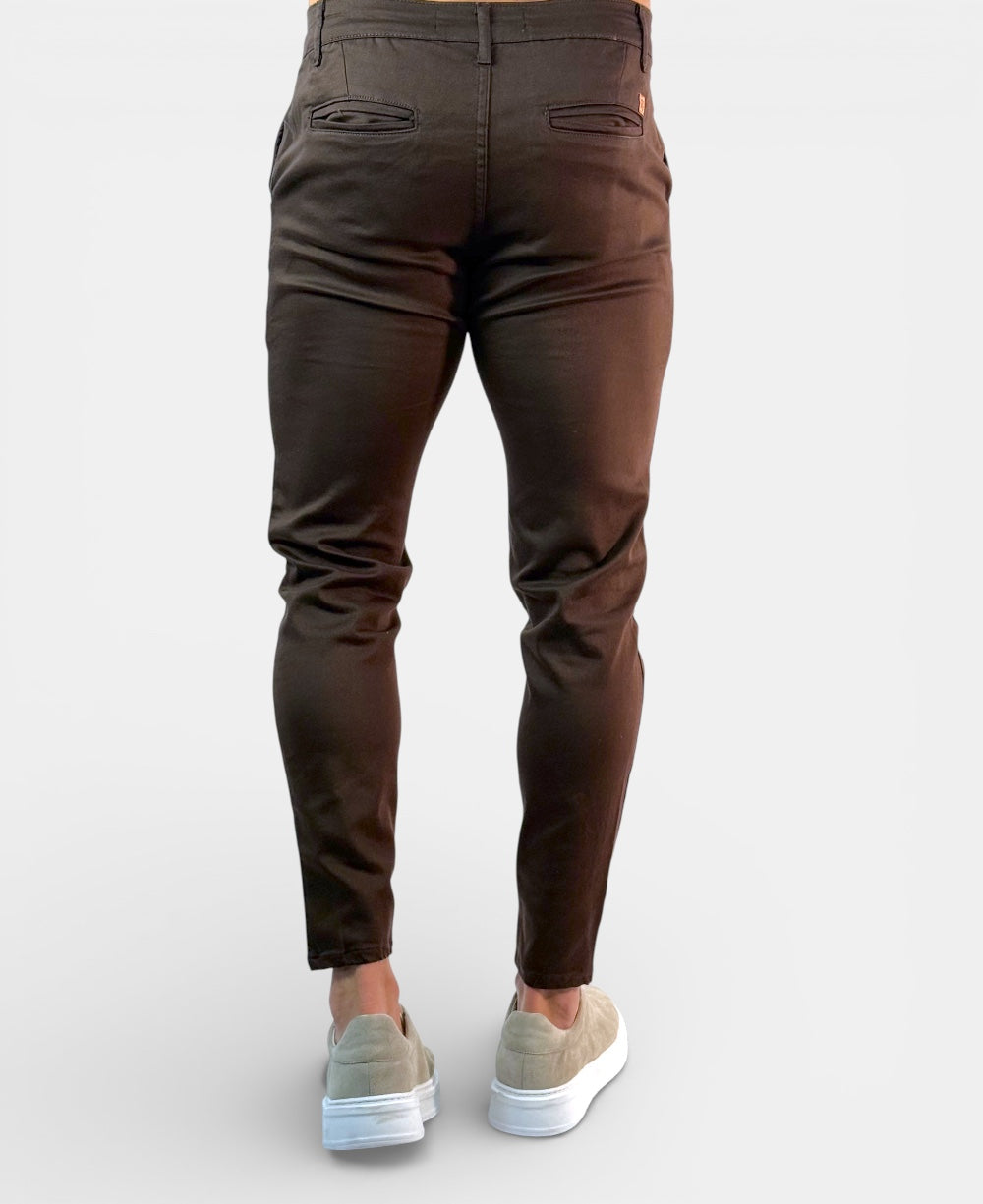 Calça Alfaiataria Café Masculina Skinny - Truehero