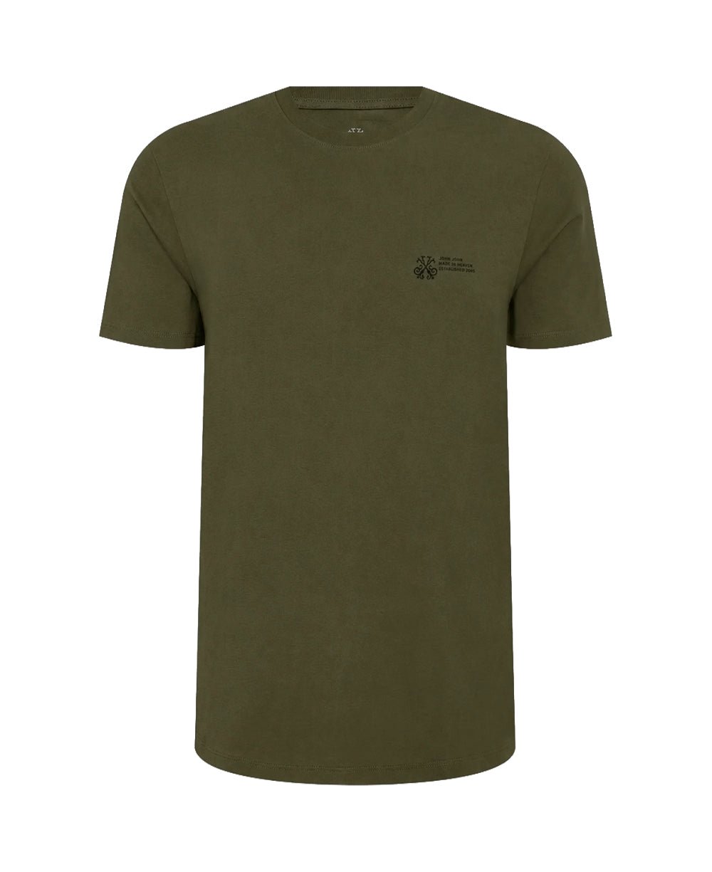 Camiseta Verde Musgo Masculina Regular Fit Est. 2006 - John John