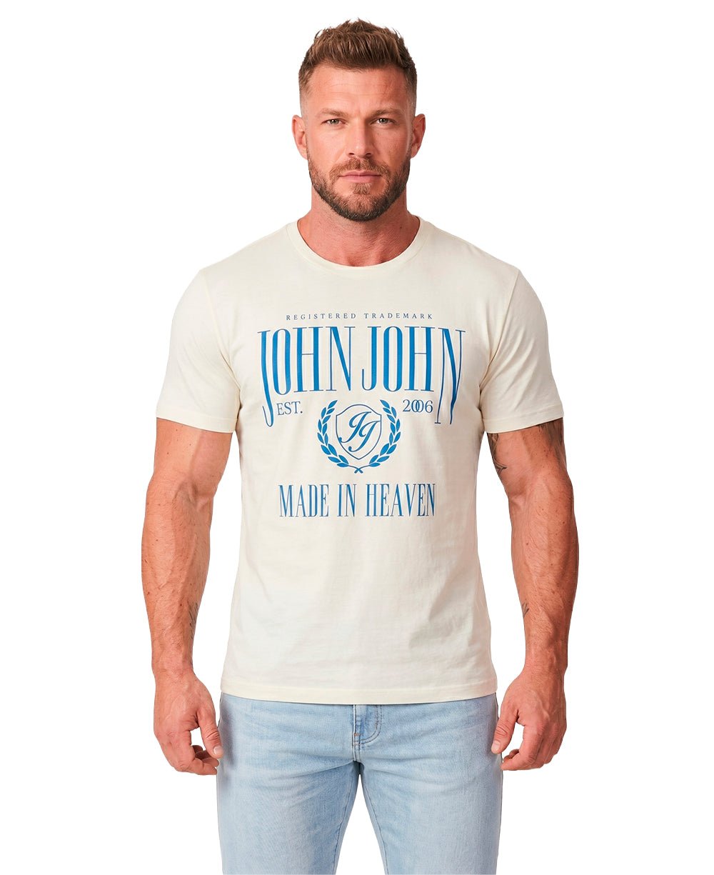 Camiseta Off White Masculina Regular Fit - John John
