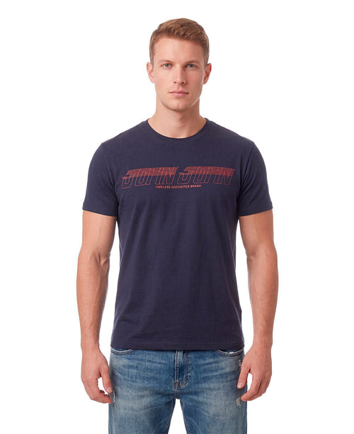 Camiseta Azul Marinho Masculino Frenquenc Slim fit - John John