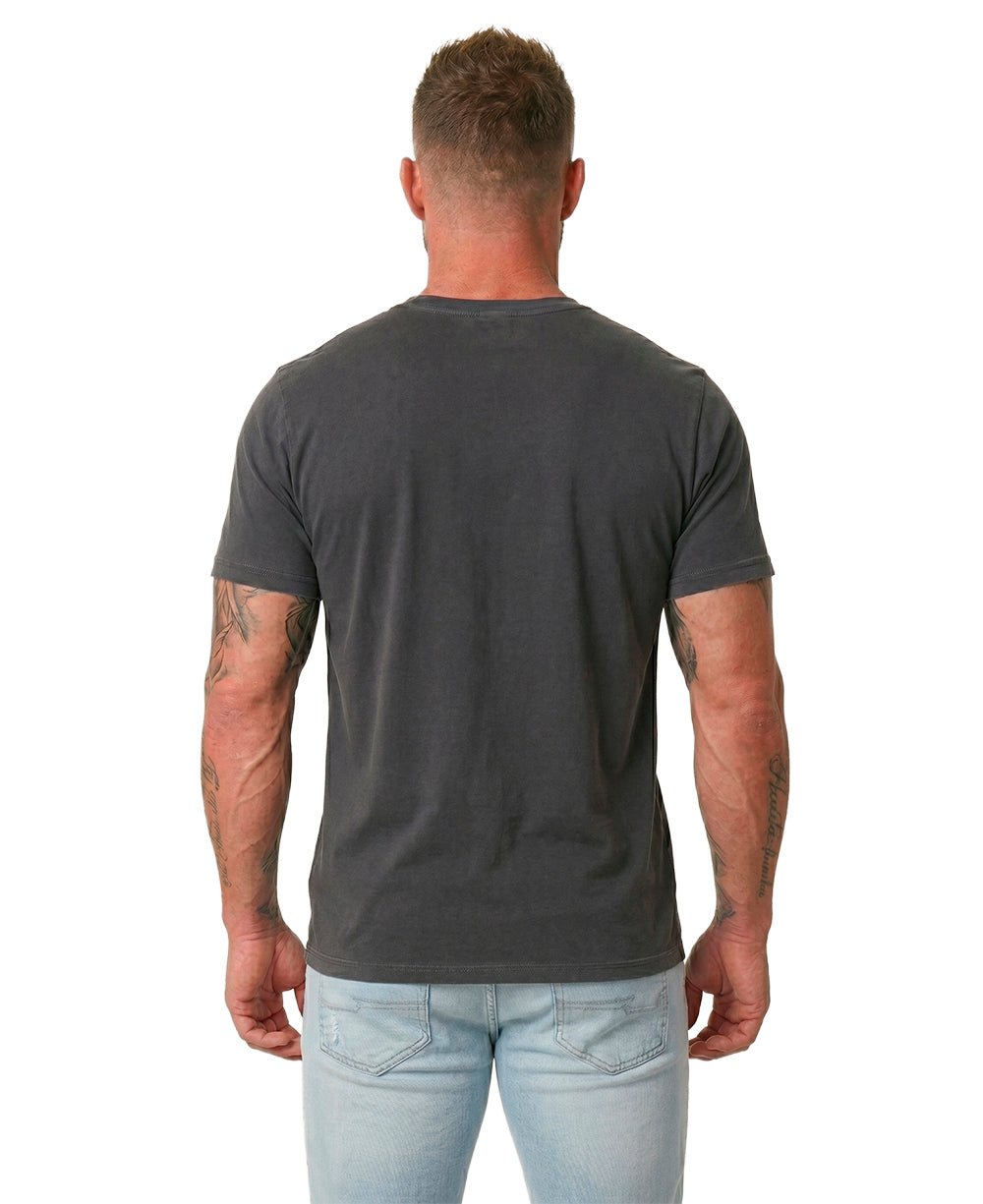 Camiseta Cinza Chumbo Masculina Regular Fit Estampada - John John