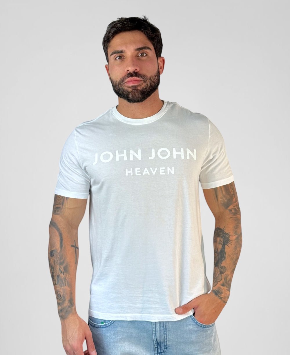 Camiseta Regular Fit 2000s Branco Masculina - John John