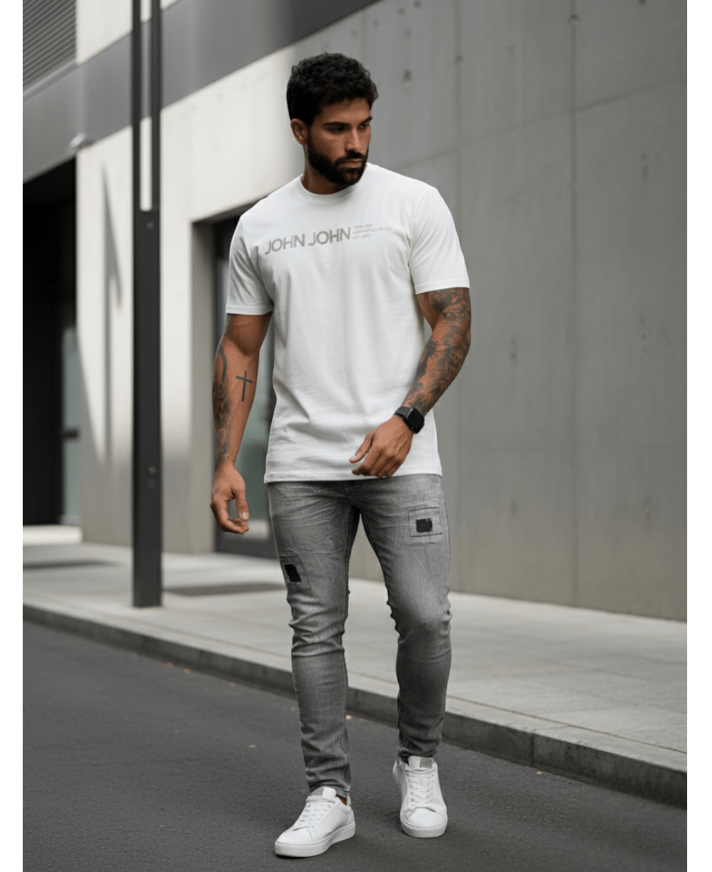 Camiseta Regular Fit Timeless Space Branca - John John