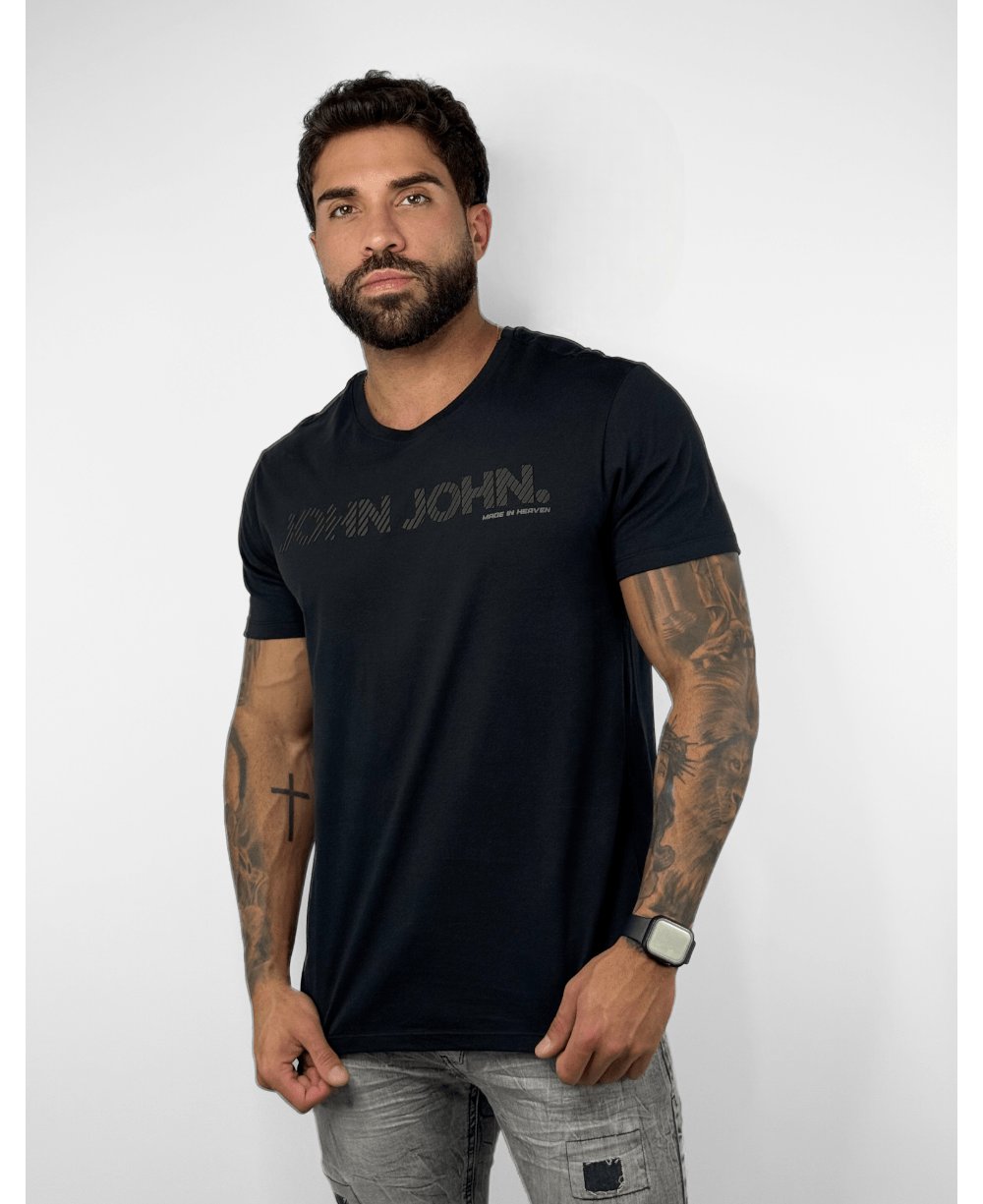 Camiseta Regular Fit Shades Black - John John
