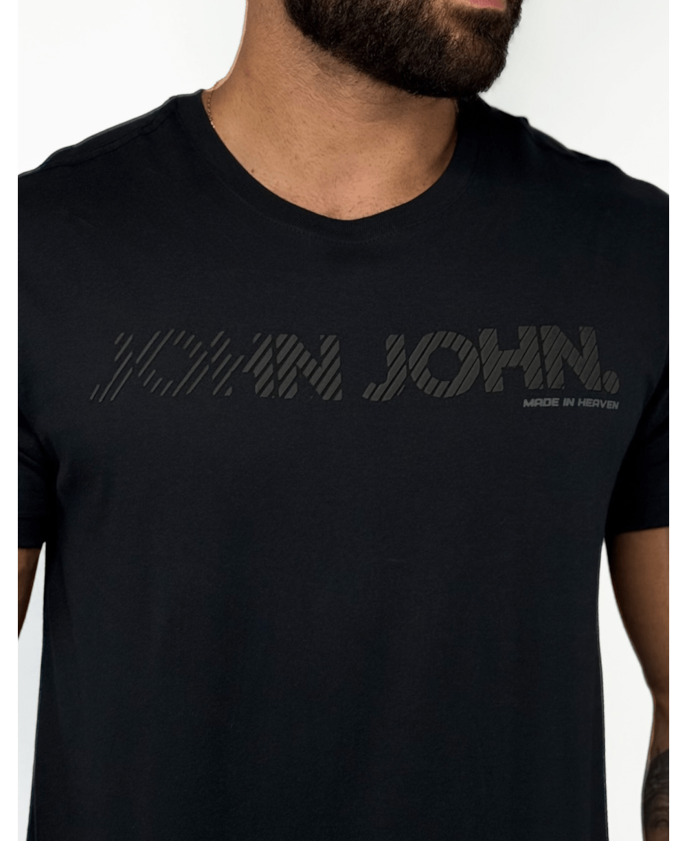 Camiseta Regular Fit Shades Black - John John