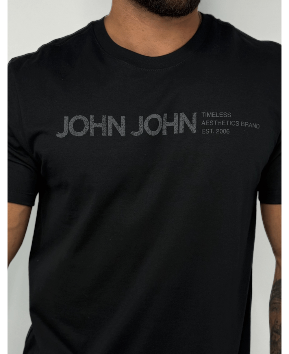 Camiseta T -Shirt Timeless Masculina Preto - John John