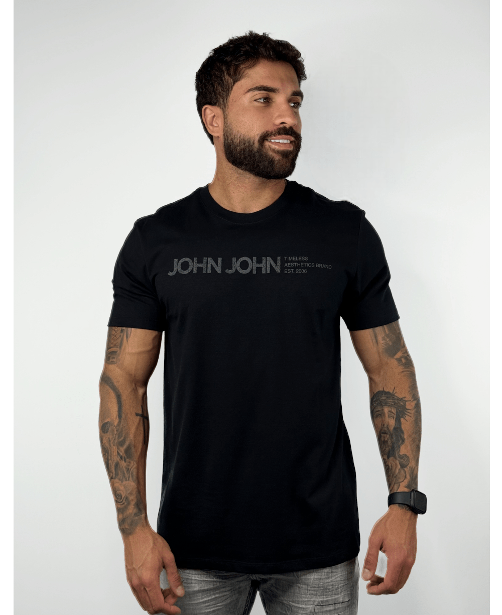 Camiseta T -Shirt Timeless Masculina Preto - John John