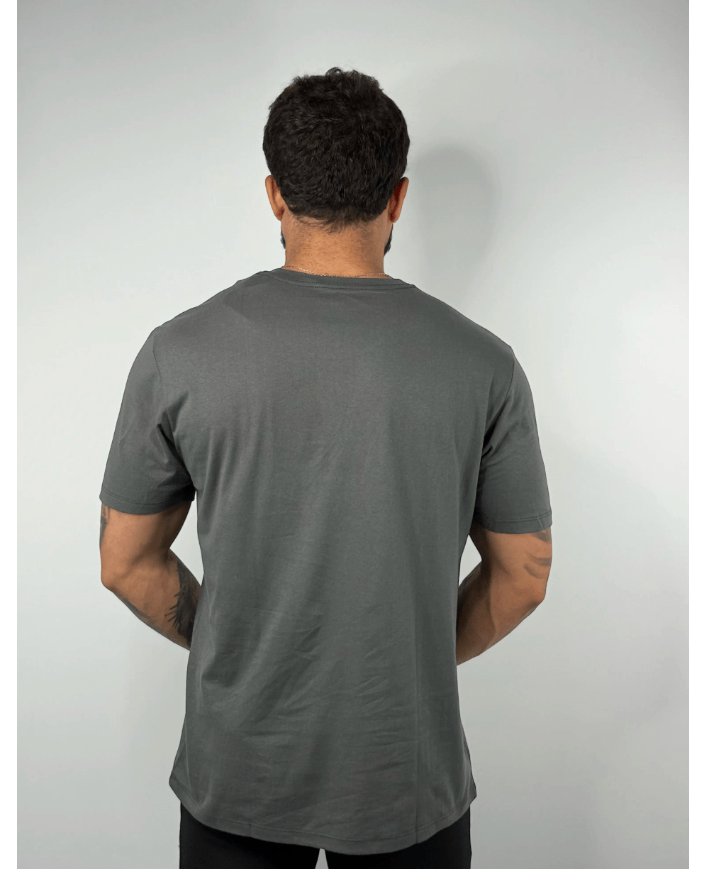Camiseta Rg Fit Double Stripes cinza Medio Masculino - John