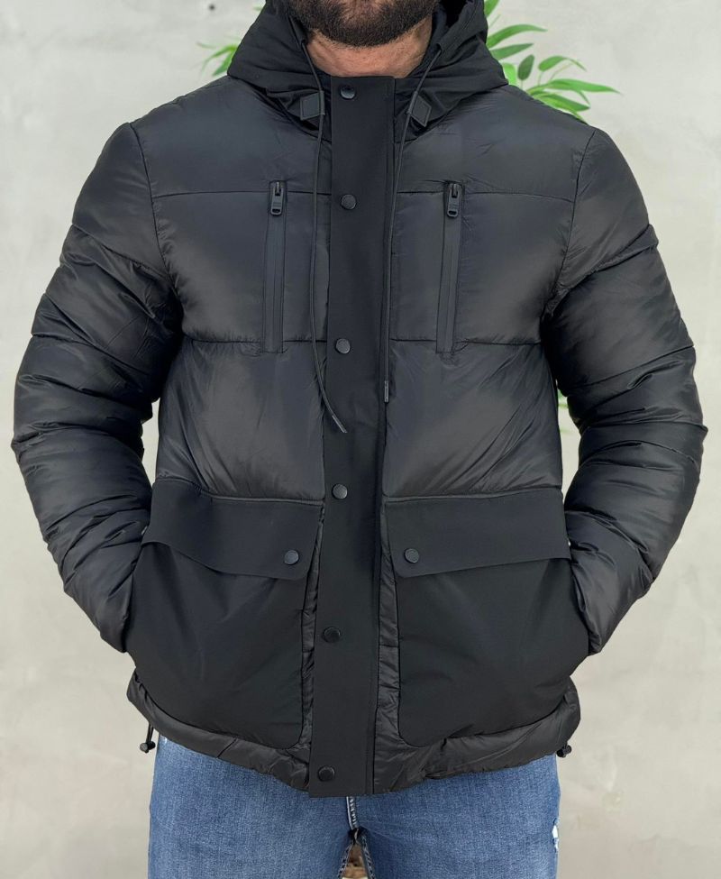 Jaqueta Puffer Preta Masculino Saulo - John John