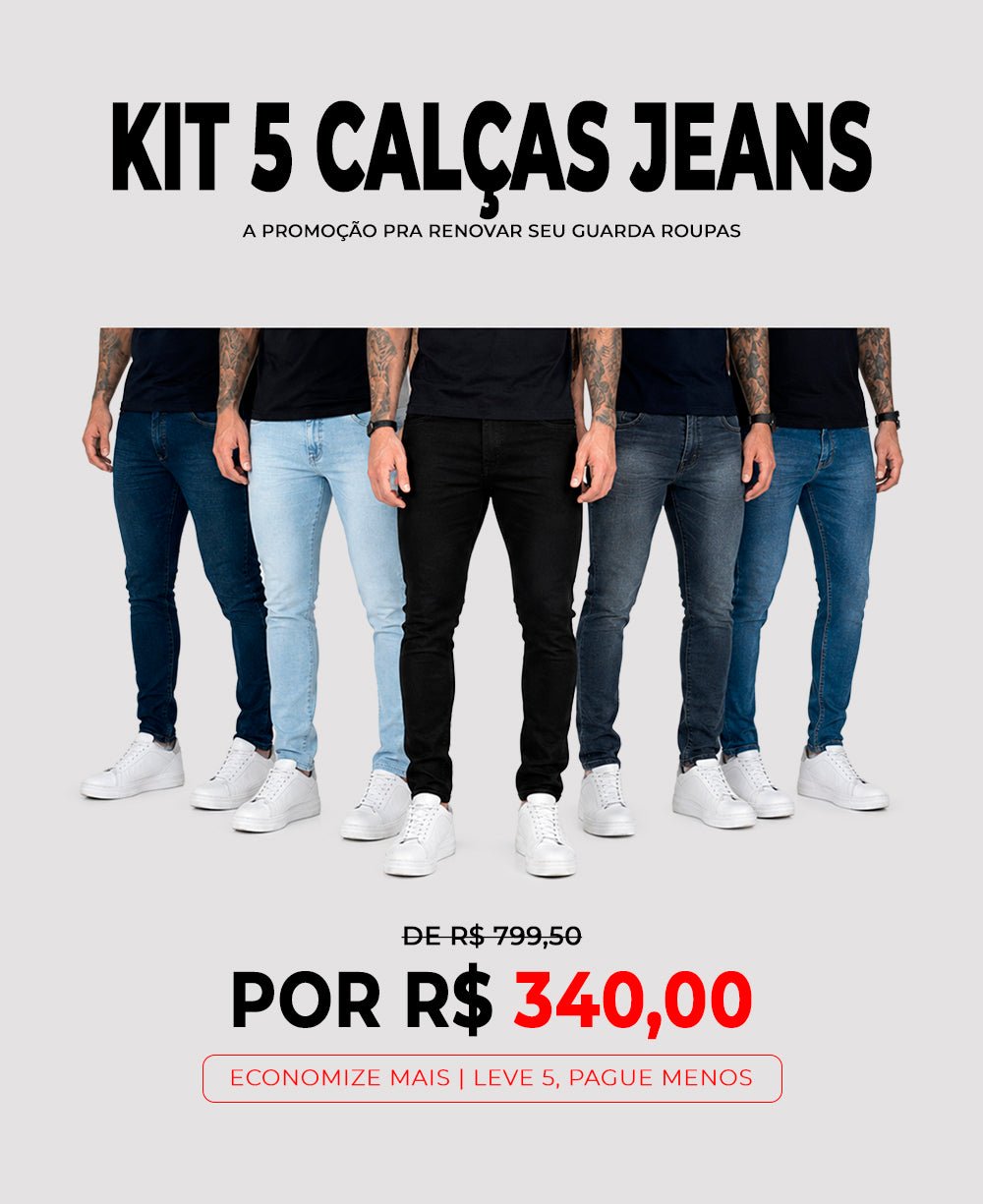 KIT 5 CALÇAS - JEANS ROTA