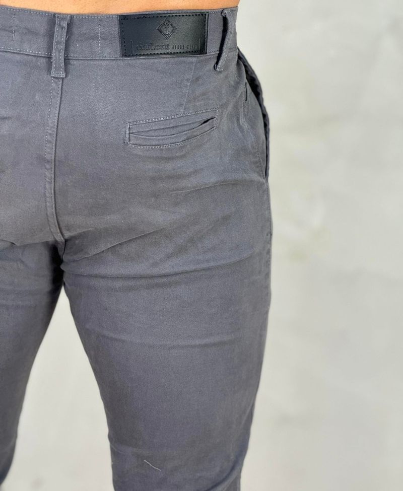 Kit 2 Calças Alfaiataria Sarja Areia e Chumbo Masculino Super Skinny - Codi Jeans