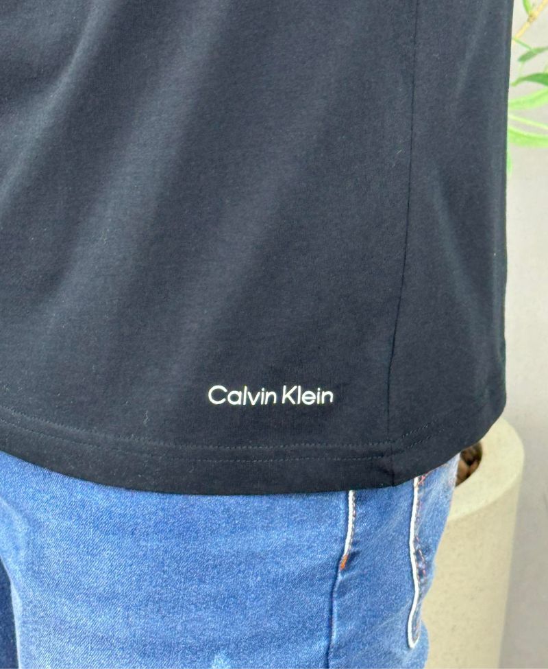 Kit 2 Camiseta Preta Masculina Crew-Neck - Calvin Klein