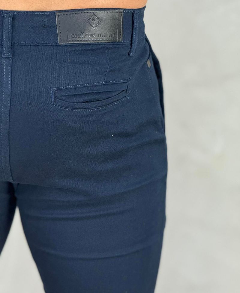 Kit 2 Calças Alfaiataria Sarja Azul Masculino Super Skinny - Codi Jeans