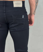 Kit 2 Calças Jeans Médio e Preta Masculino Skinny - Rota 77