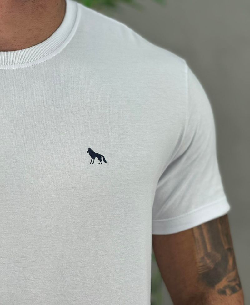 Kit 2 Camiseta Branca e Azul Masculino Básica - Acostamento