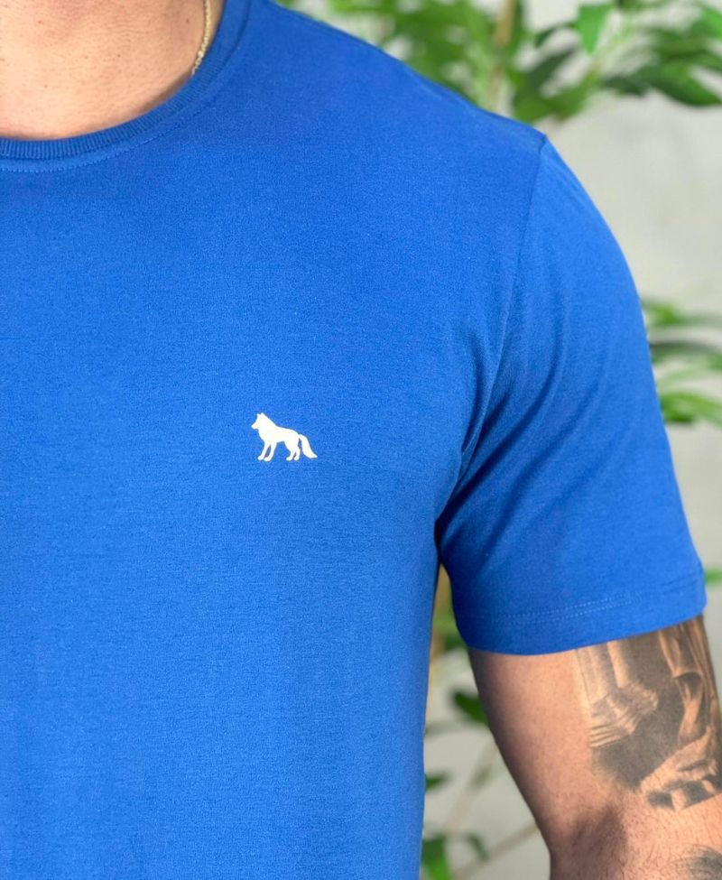 Kit 2 Camiseta Branca e Azul Masculino Básica - Acostamento