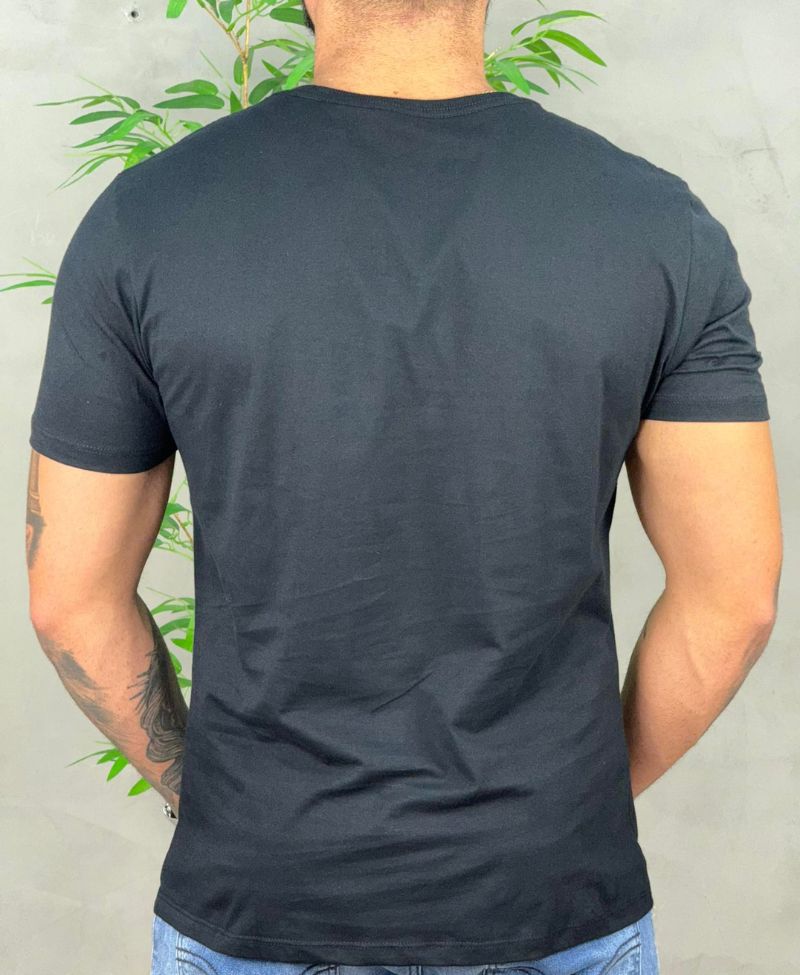 Kit 2 Camiseta Bordo e Preta Masculino Básica - Acostamento