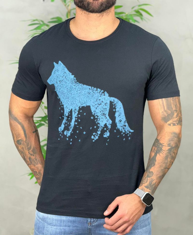 Kit 2 Camiseta Branca e Preta Masculino Básica - Acostamento