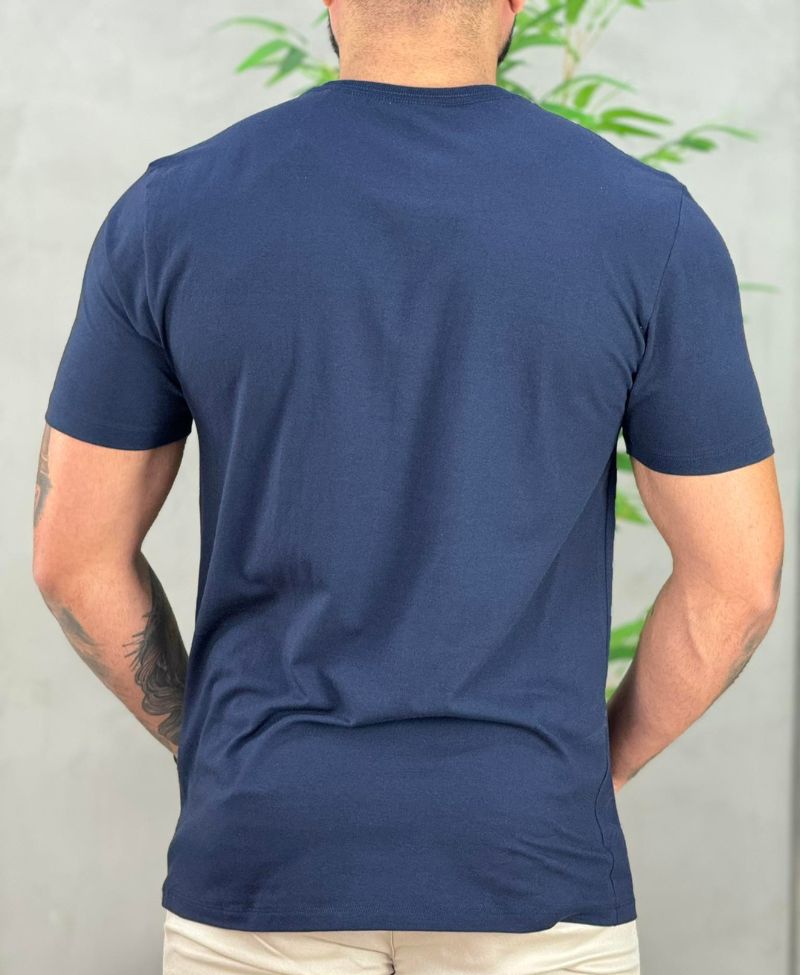 Kit 2 Camiseta Azul escuro e Verde Hortelã Masculino Básica - Acostamento