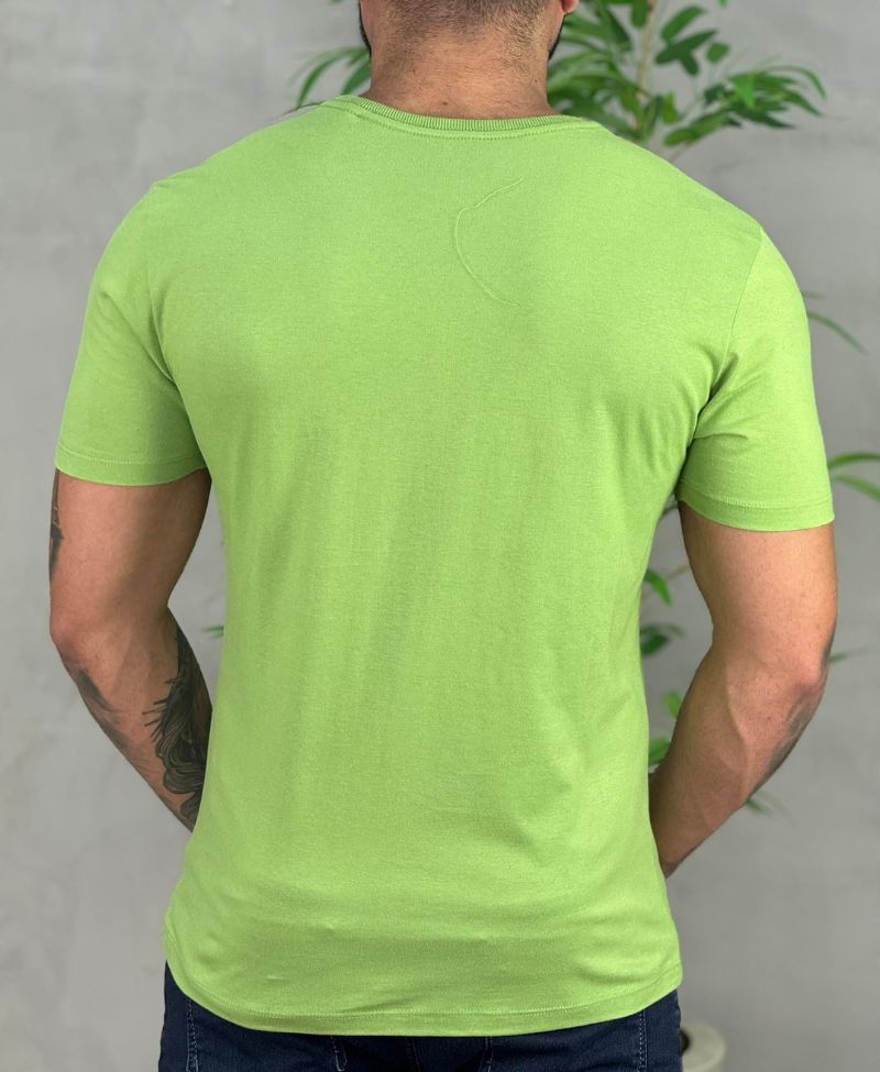 Kit 2 Camiseta Azul escuro e Verde Hortelã Masculino Básica - Acostamento