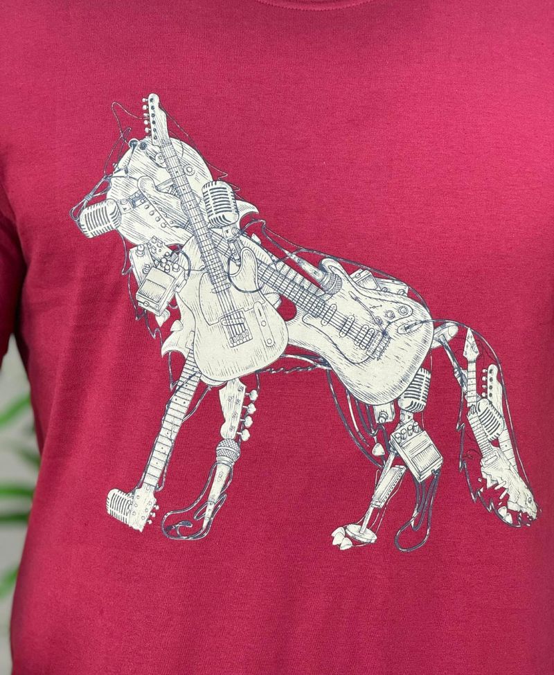Kit 2 Camiseta Bordo e Preta Masculino Básica - Acostamento