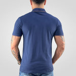 Camisa Azul Marinho Masculina With Trims - Forum