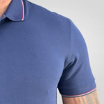 Camisa Azul Marinho Masculina With Trims - Forum