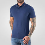 Camisa Azul Marinho Masculina With Trims - Forum