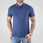 Camisa Azul Marinho Masculina With Trims - Forum