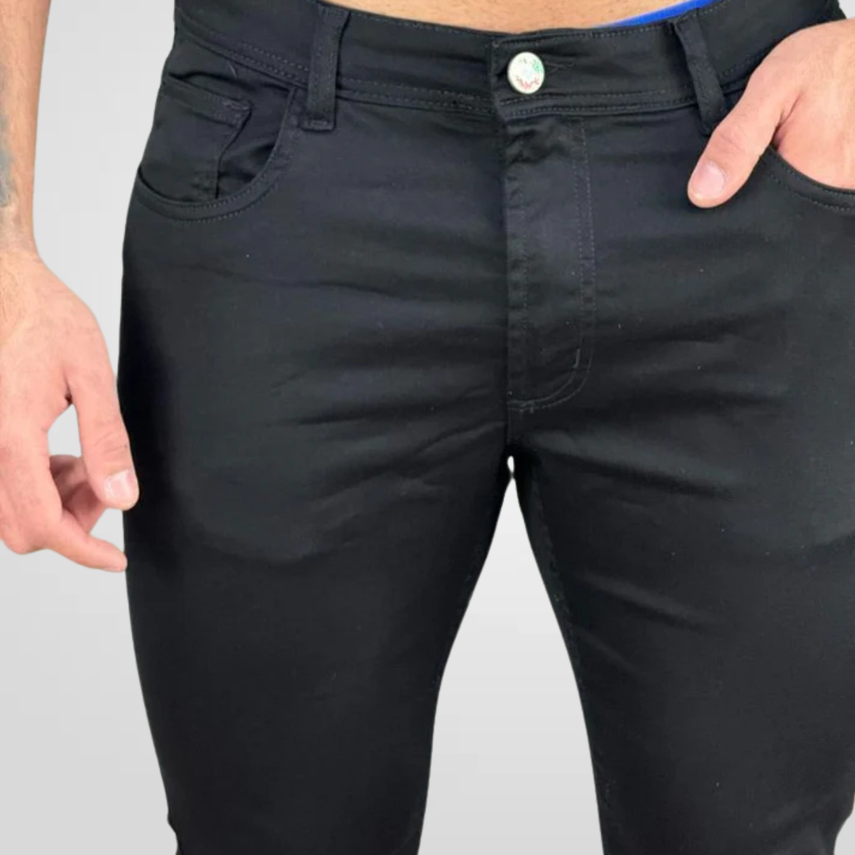 Kit 2 Calças Jeans Preto Lisa Skinny - City Denim
