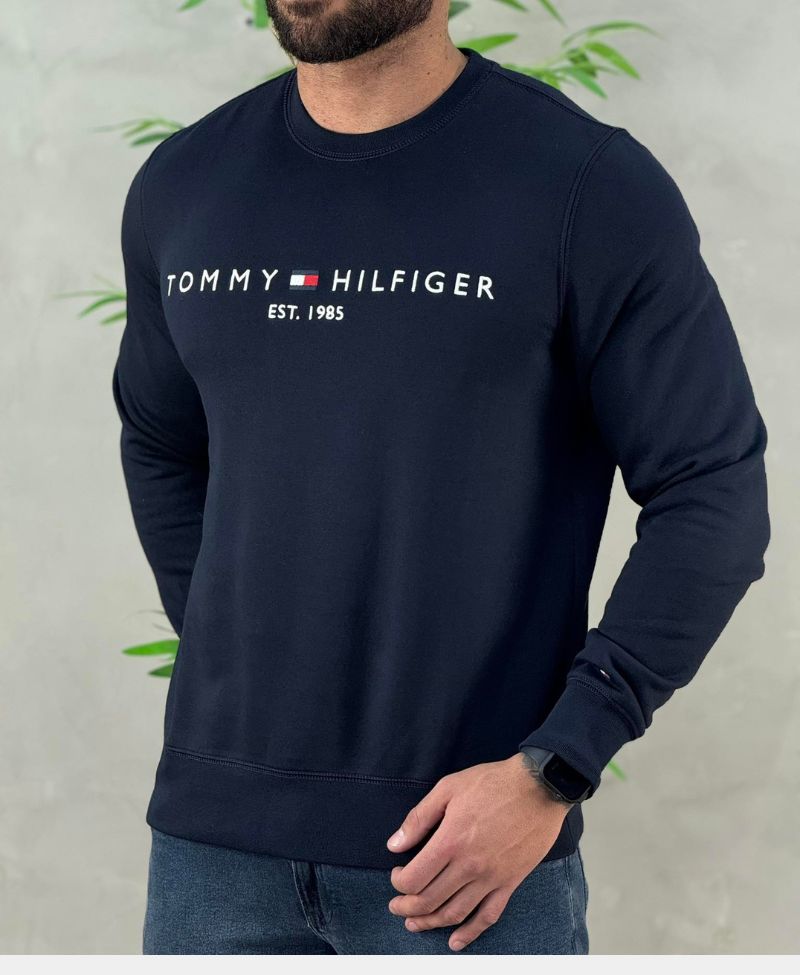 Moletom Azul Marinho Masculino With Chest - Tommy Hilfiger