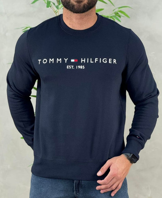 Moletom Azul Marinho Masculino With Chest - Tommy Hilfiger