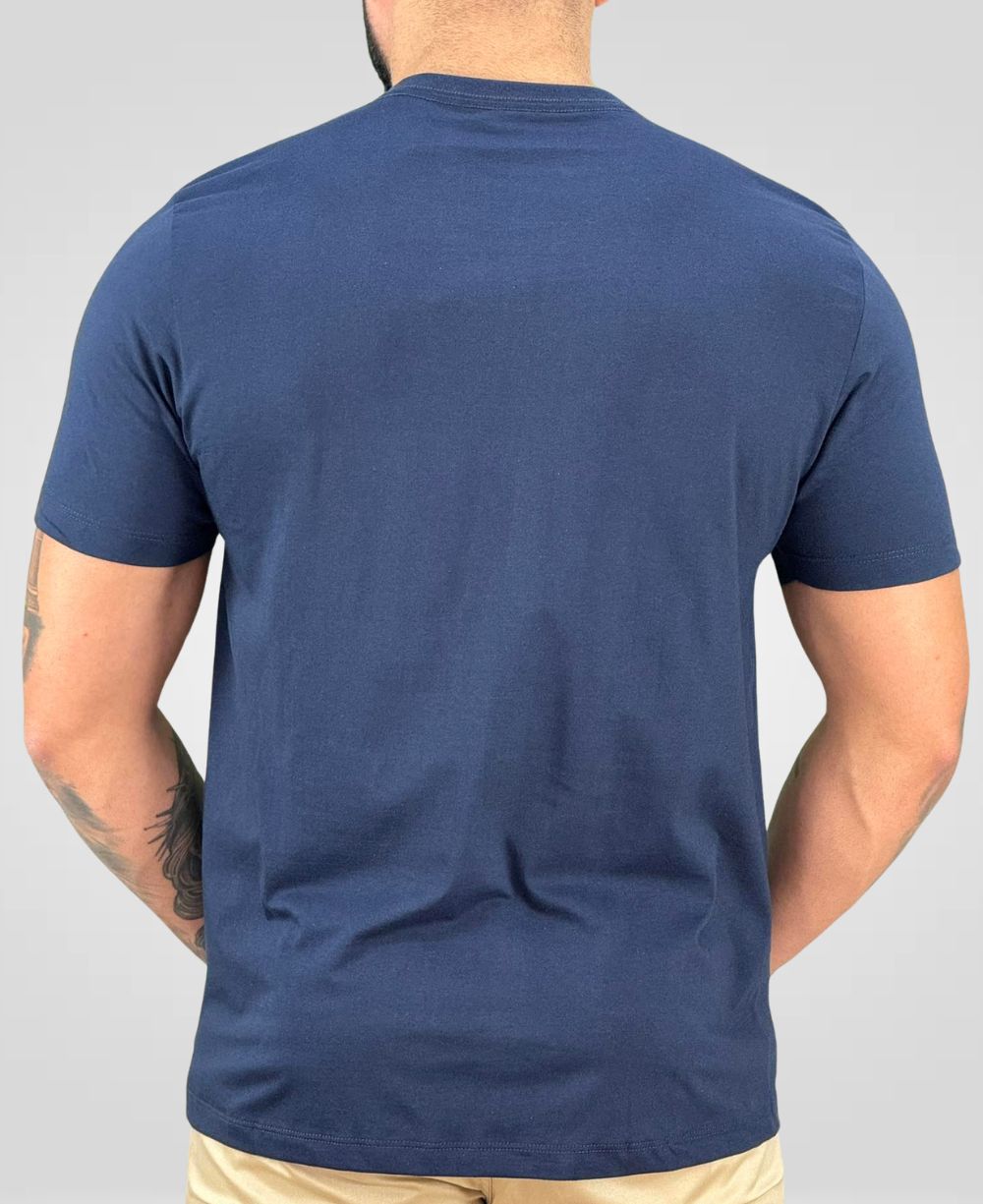 Camiseta Azul Marinho Masculina Lettering - Aramis