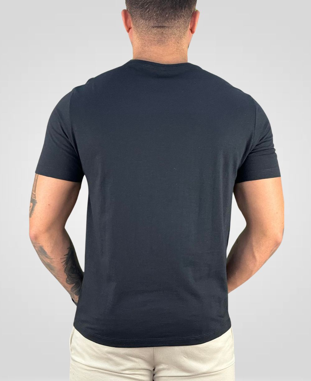 Camiseta Preta Masculina Malha Flamê - Calvin Klein