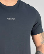 Camiseta Preta Masculina Malha Flamê - Calvin Klein