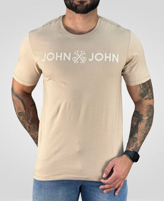 Camiseta Creme Masculina Regular Fit - John John