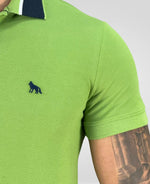 Camisa Polo Verde Hortelã Masculina Gola Color - Acostamento