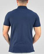 Camisa Polo Azul Marinho Masculina Logo Handle - Acostamento