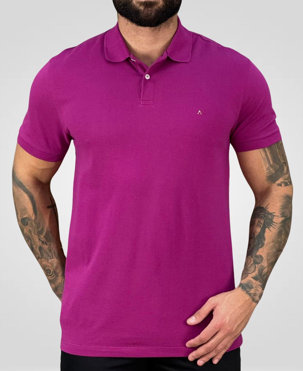 Camisa Polo Rosa Orquidea Masculina Piquet - Aramis