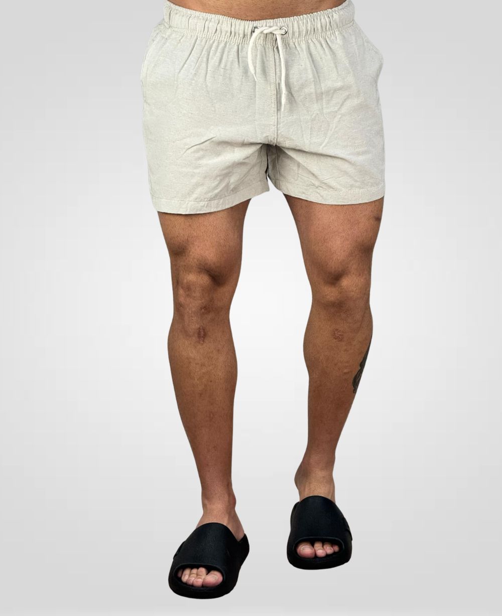 Shorts Praia Caqui Masculina Lisa - Ideal Vest Rouparia