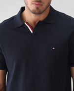 Camisa Polo Azul Marinho Masculina Mercerizada Carcela Regular - Tommy Hilfiger