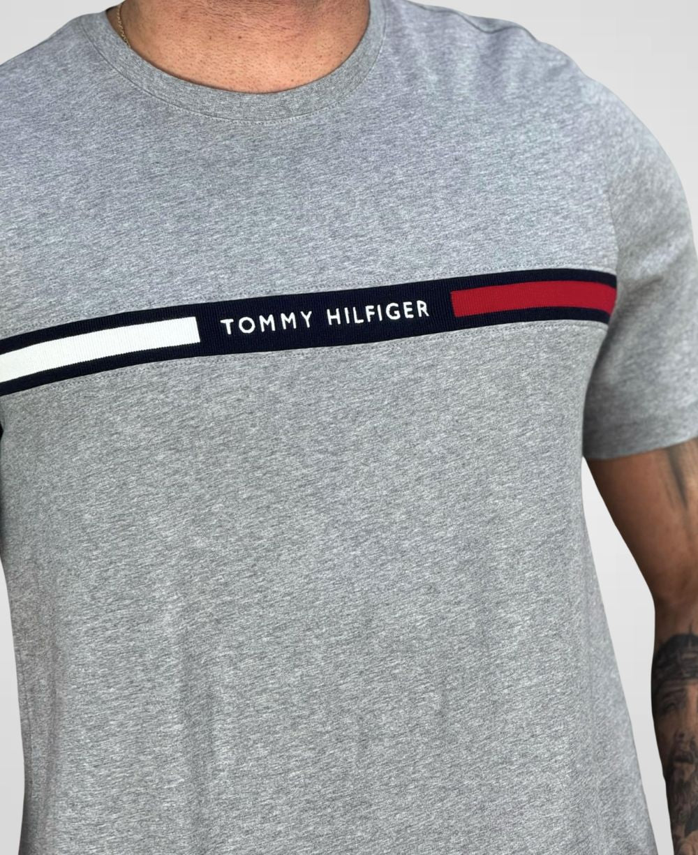 Camiseta Cinza Masculina Regular Fit - Tommy Hilfiger