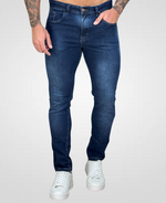 Calça Jeans Escuro Masculina Lisa Slim - Keep Work