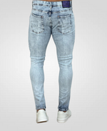 Calça Jeans Claro Estonado Masculina Super Skinny - City Denim