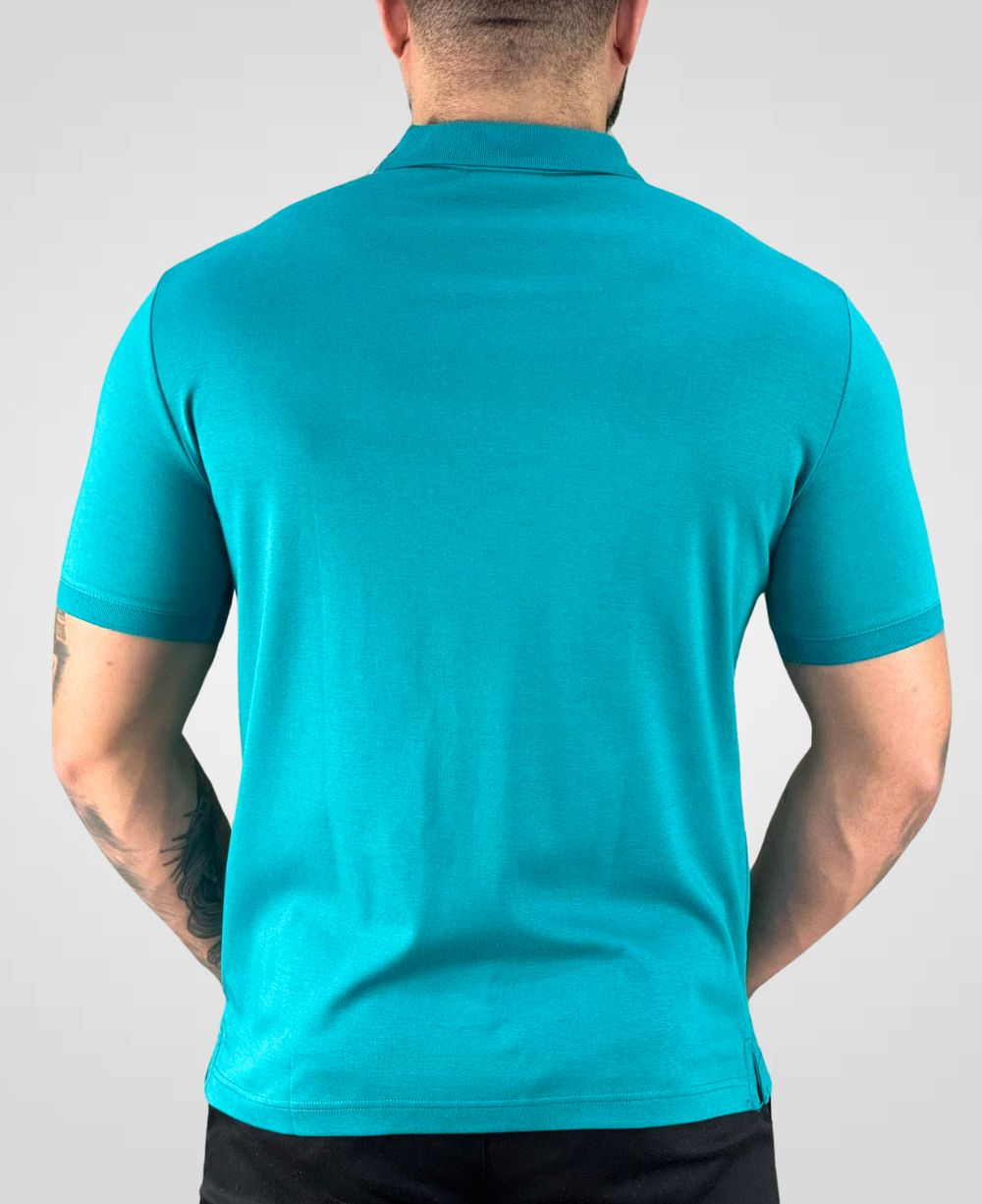 Camisa Polo Verde Escuro Masculina Smooth - Calvin Klein