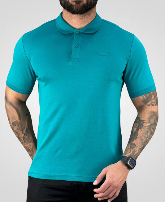 Camisa Polo Verde Escuro Masculina Smooth - Calvin Klein