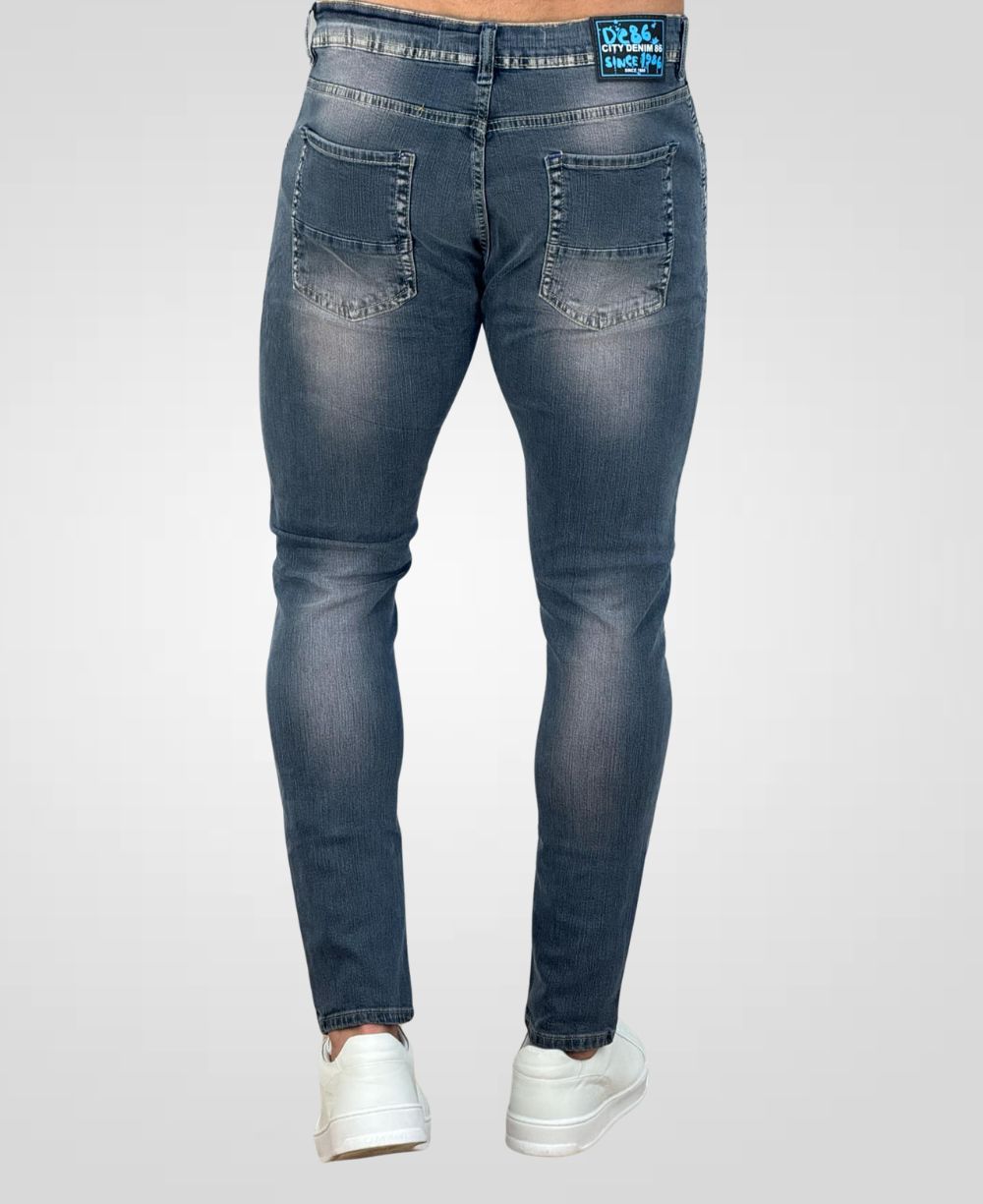 Calça Jeans Estonado Masculina Super Skinny - City Denim