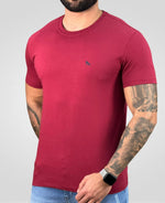 Camiseta Bordo Casual Masculina Lobo Costas - Acostamento