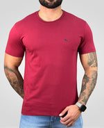 Camiseta Bordo Casual Masculina Lobo Costas - Acostamento